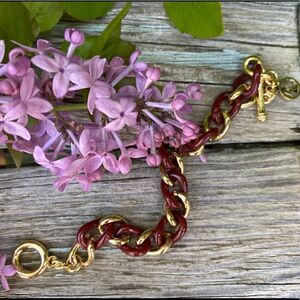 💍Rustic Cuff Clasp Bracelet - brown and gold braid pattern. NWOT.